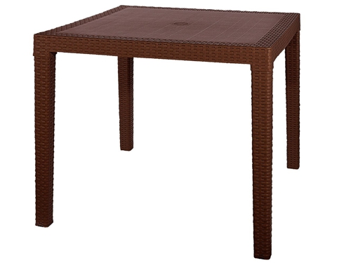 Стол обеденный квадратный FIJI Quatro Table, коричневый